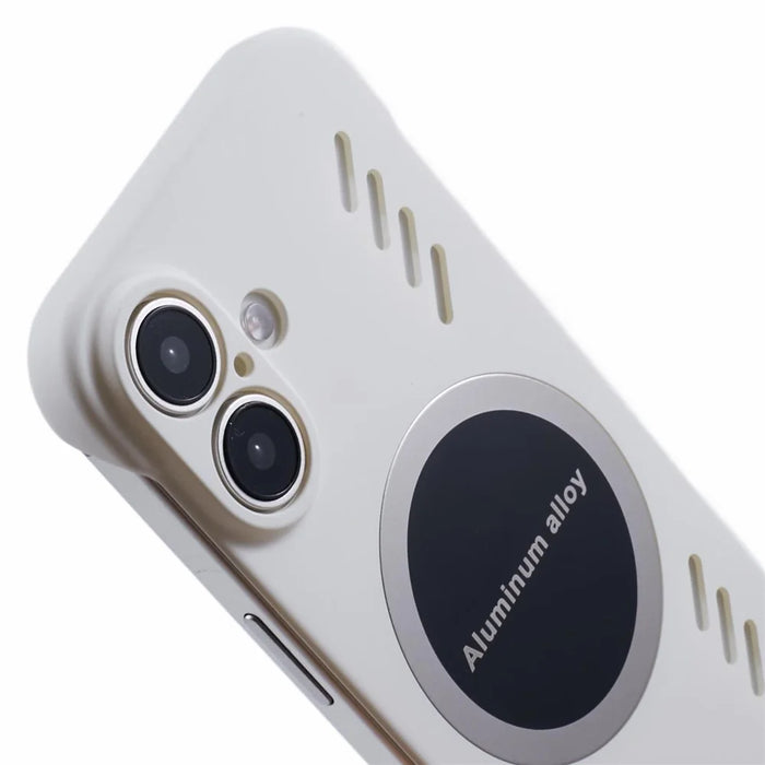 For iPhone 16 Plus Case Hard PC Frameless Heat Dissipation Phone Cover - White - 7