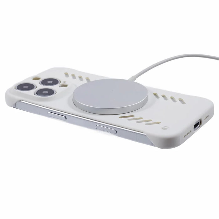 For iPhone 16 Pro Max Case Hard PC Frameless Heat Dissipation Phone Cover - White - 4