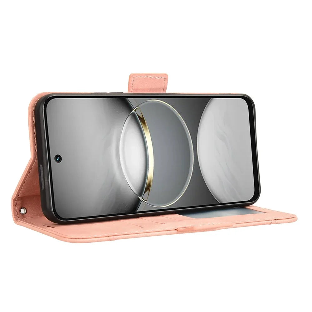 For TECNO Spark 30C 4G kL5n Leather Case Phone Wallet Cover with Multiple Card Slots - Pink - 5