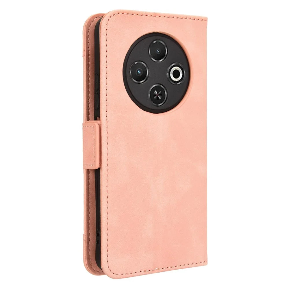 For TECNO Spark 30C 4G kL5n Leather Case Phone Wallet Cover with Multiple Card Slots - Pink - 7