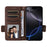For iPhone 16 Pro Max Case with Wrist Strap Litchi Texture PU Leather Wallet Phone Cover - Brown - 2