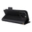 For iPhone 16 Pro Case with Wrist Strap Litchi Texture PU Leather Wallet Phone Cover - Black - 4