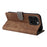 For iPhone 16 Pro Wallet Case RFID Blocking PU Leather Cover Stand View - Brown - 4