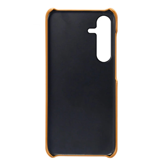 For Samsung Galaxy S24 FE Case Dual Card Slots PU Leather + Hard PC Phone Cover - Orange - 4