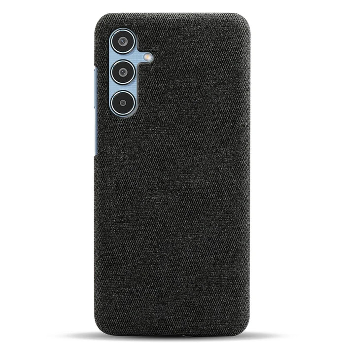 For Samsung Galaxy M35 5G Case Cloth Texture Anti-Scratch Protective PC Phone Cover - Black - 3