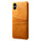 For Samsung Galaxy A06 4G Case Dual Card Slots PU Leather + Hard PC Phone Cover - Orange - 2