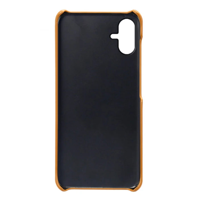 For Samsung Galaxy A06 4G Case Dual Card Slots PU Leather + Hard PC Phone Cover - Orange - 4