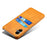 For Samsung Galaxy A06 4G Case Dual Card Slots PU Leather + Hard PC Phone Cover - Orange - 5