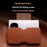 QIALINO Universal Genuine Cow Leather Waist Pouch Case for Under 6.9-inch Phones Drop-Proof Business Style Phone Bag - Brown - 3