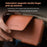 QIALINO Universal Genuine Cow Leather Waist Pouch Case for Under 6.9-inch Phones Drop-Proof Business Style Phone Bag - Brown - 6