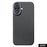 For iPhone 16 Case 600D Fine Texture Aramid Fiber Phone Cover with Metal Lens Frame - Black - 1