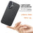 For iPhone 16 Case 600D Fine Texture Aramid Fiber Phone Cover with Metal Lens Frame - Black - 2