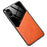 For Samsung Galaxy A06 4G Case Leather Coated PC+TPU Phone Back Cover - Orange - 1