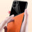 For Samsung Galaxy A06 4G Case Leather Coated PC+TPU Phone Back Cover - Orange - 4