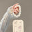 For iPhone 14 Case 3D Heart Design TPU Phone Cover with Laser Beaded Strap - White - 4