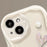 For iPhone 14 Case 3D Heart Design TPU Phone Cover with Laser Beaded Strap - White - 5