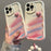 For iPhone 16 Pro Case Rainbow Graffiti 3D Heart Decor Silicone Phone Cover with Beaded Strap - 4