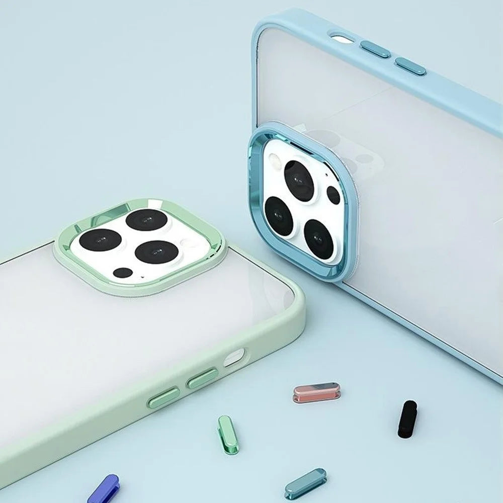 For iPhone 16 Pro Max Case Candy Color TPU+PC Phone Case Skin-Touch High Transparency Back Cover - Blue - 4