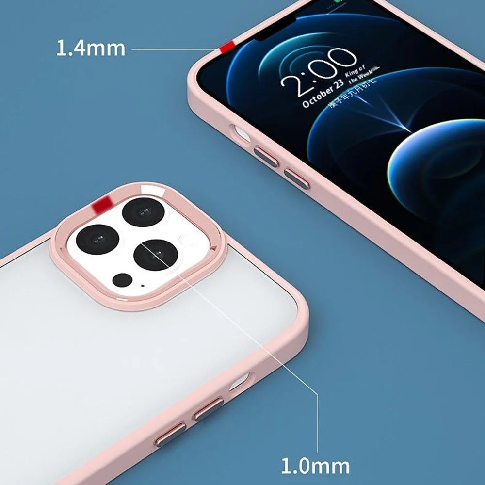 For iPhone 16 Pro Max Case Candy Color TPU+PC Phone Case Skin-Touch High Transparency Back Cover - Blue - 5
