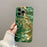 For iPhone 16 Pro Max Case Flowing Gold Pattern Hard PC Phone Cover - Green 1 - 1