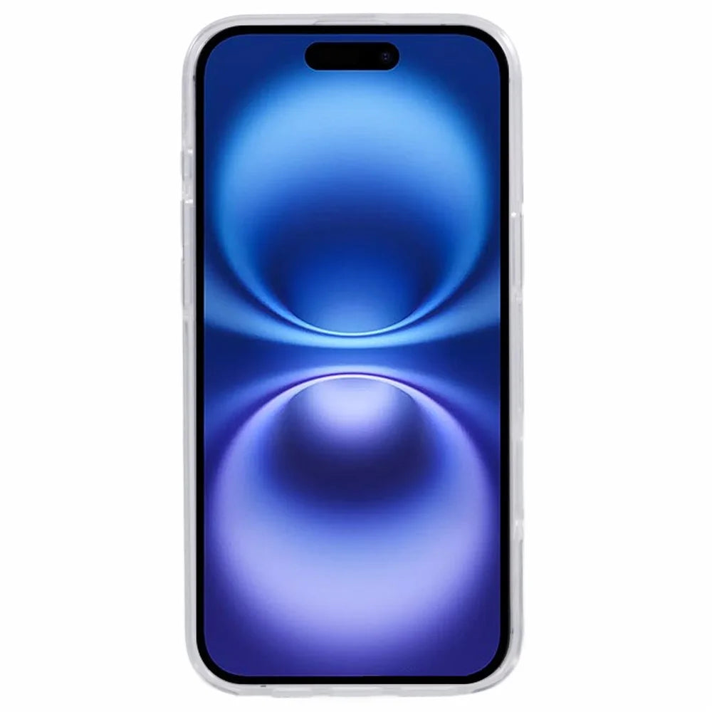 For iPhone 16 Plus Case TPU Frame Clear Acrylic Back Phone Cover with PET Film - 2