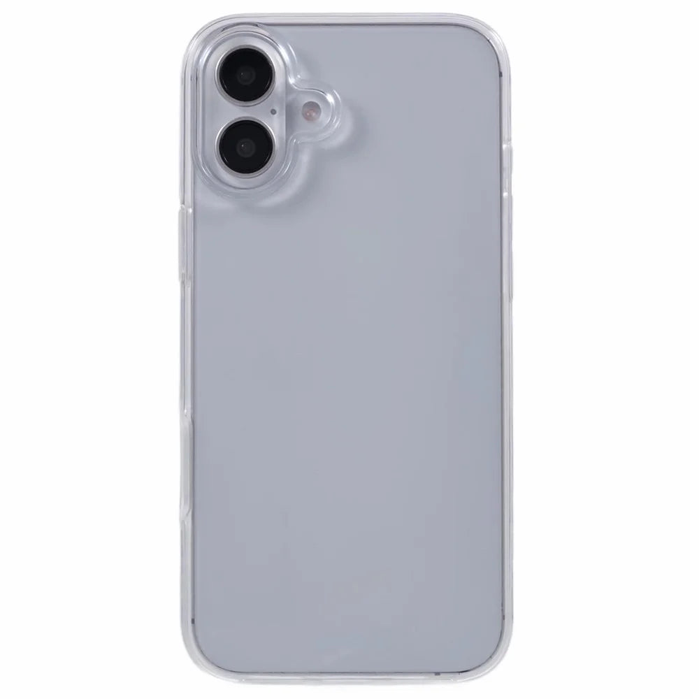For iPhone 16 Case TPU Frame Clear Acrylic Back Phone Cover with PET Film - 3