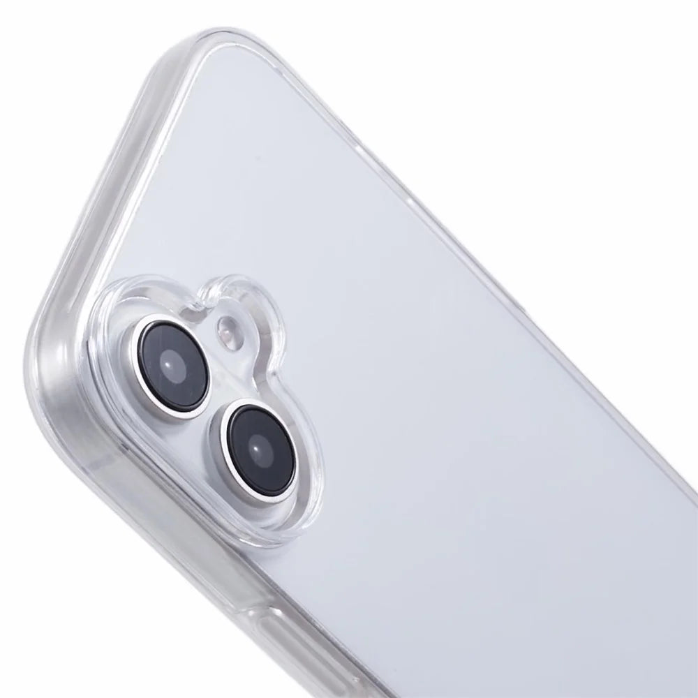 For iPhone 16 Case TPU Frame Clear Acrylic Back Phone Cover with PET Film - 5