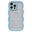 For iPhone 16 Pro Max Case Compatible with MagSafe PC + TPU Wavy Edge Protective Cover - Blue - 1