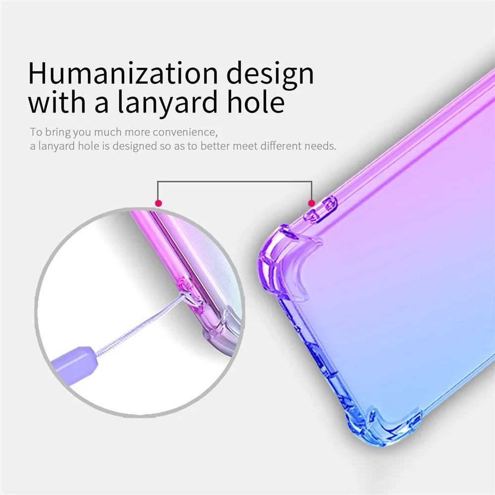 For iPhone 16 Pro Max Case Gradient Color TPU Phone Case Anti-Drop Phone Cover - Purple  /  Blue - 4