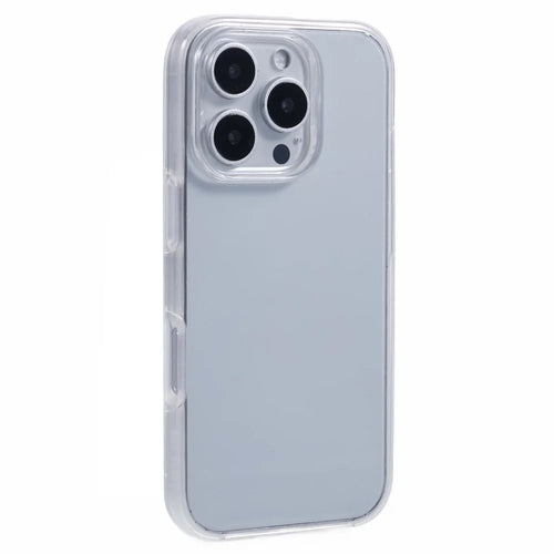 For iPhone 16 Pro Max Case TPU Frame Clear Acrylic Back Phone Cover with PET Film - 1