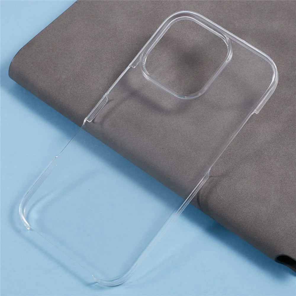For iPhone 16 Pro Max Case TPU Frame Clear Acrylic Back Phone Cover with PET Film - 7