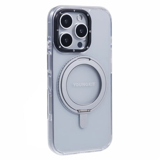 YOUNGKIT For iPhone 16 Pro Max Case Rotating Magnetic Kickstand TPU+PC Phone Cover - 1