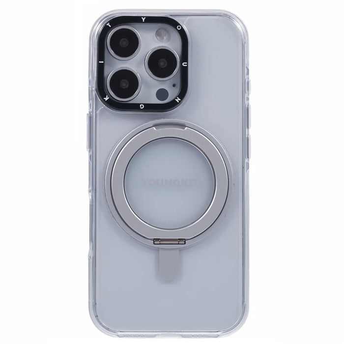 YOUNGKIT For iPhone 16 Pro Max Case Rotating Magnetic Kickstand TPU+PC Phone Cover - 3