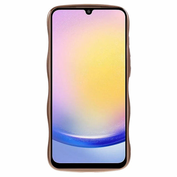 For Samsung Galaxy A34 5G Case Love Hearts TPU Phone Cover Curly Wave Frame Large Window - Ivory White - 2