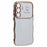 For Samsung Galaxy S23 FE Case Love Hearts TPU Phone Cover Curly Wave Frame Large Window - Ivory White - 3