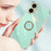 XINLI For iPhone 16 Case Ring Kickstand Electroplating TPU Phone Cover - Cyan - 2