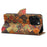 For iPhone 16 Pro Max Case Flower Printing Stand PU Leather Protective Phone Cover - Autumn - 2