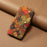 For iPhone 16 Pro Case Flower Printing Stand PU Leather Protective Phone Cover - Autumn - 6