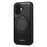 DENIOR For iPhone 16 Plus Case Rotating Magnetic Kickstand Genuine Cow Leather Phone Back Cover - Black - 2