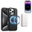 DENIOR For iPhone 16 Pro Max Case Compatible with MagSafe Carbon Fiber Texture Leather Back Cover - Black - 2