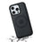DENIOR For iPhone 16 Pro Max Case Compatible with MagSafe Carbon Fiber Texture Leather Back Cover - Black - 5