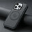 DENIOR For iPhone 16 Pro Max Case Compatible with MagSafe Carbon Fiber Texture Leather Back Cover - Black - 6