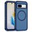 For Google Pixel 8a Magnetic Case Matte TPU+PC Back Drop-Proof Phone Cover - Royal Blue + Blue - 1
