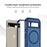 For Google Pixel 8a Magnetic Case Matte TPU+PC Back Drop-Proof Phone Cover - Royal Blue + Blue - 4
