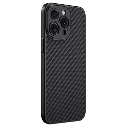 For iPhone 15 Pro Case PC+TPU+Aluminium Alloy Phone Cover with 17mm Lens Backplate - Black - 1