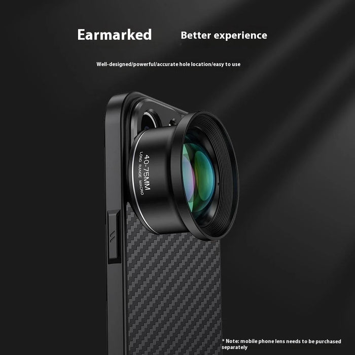 For iPhone 15 Pro Case PC+TPU+Aluminium Alloy Phone Cover with 17mm Lens Backplate - Black - 3