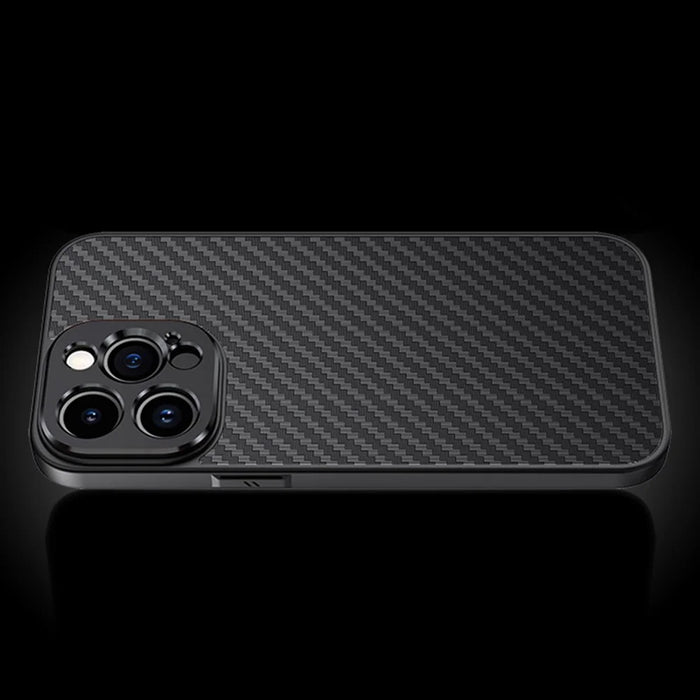 For iPhone 15 Pro Case PC+TPU+Aluminium Alloy Phone Cover with 17mm Lens Backplate - Black - 6