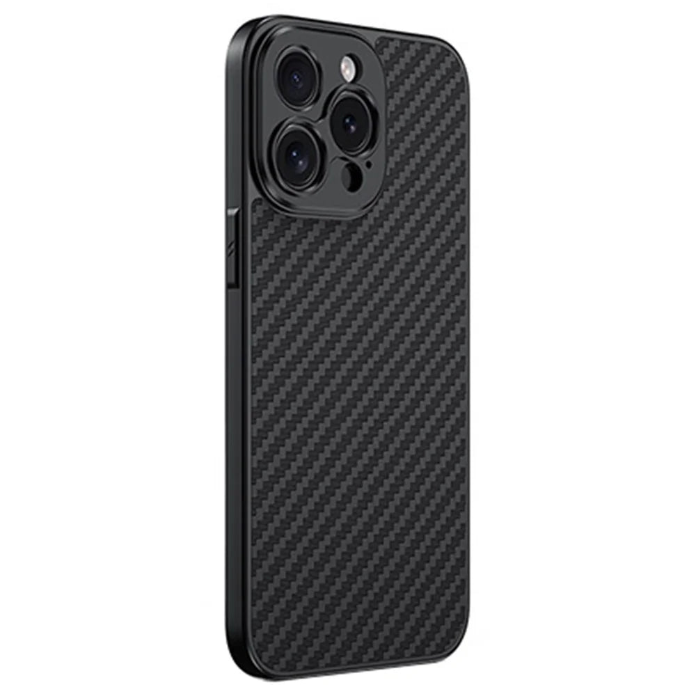 For iPhone 15 Pro Max Case PC+TPU+Aluminium Alloy Phone Cover with 17mm Lens Backplate - Black - 1