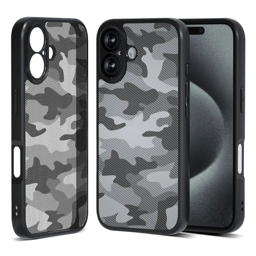 IBMRS For iPhone 16 Plus Case TPU + PC Heavy Duty Shockproof Phone Cover Camera Protection - Artistic Camouflage - 1
