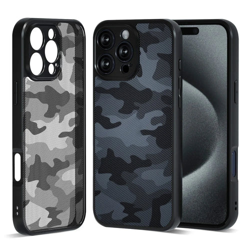 IBMRS For iPhone 16 Pro Max Case TPU + PC Heavy Duty Shockproof Phone Cover Camera Protection - Artistic Camouflage - 1